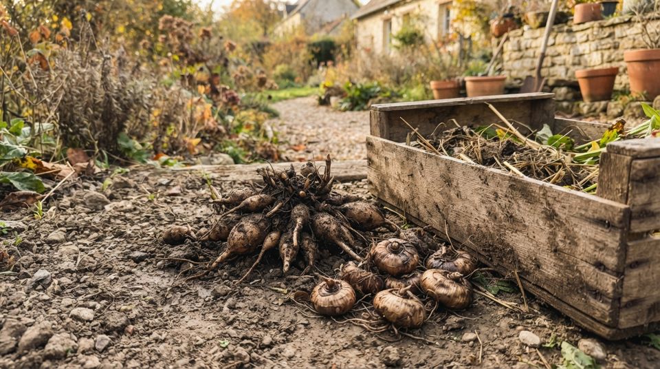 Dahlias et glaïeuls : les gestes simples pour arracher et hiverner vos bulbes d'été
