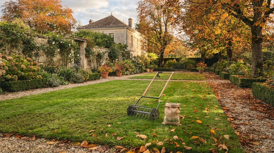 Gazon en automne : scarification, regarnissage et engrais pour le raviver