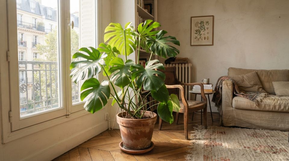 Monstera : gérer la lumière et l'eau pour avoir de belles feuilles découpées